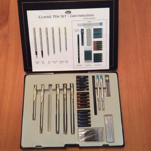JML Classic Pen Set With 5 Writing Instruments &amp; 66 Piece Refill Set
