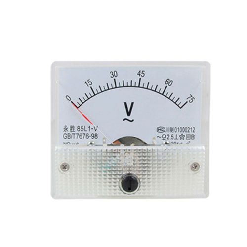 85L1-V AC 0-75V Analog Voltmeter Panel Meter Voltage