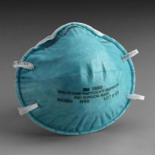 3M1860 HealthCare N95 Particulate Respirator and Surgical Mask, Standard,120/cs