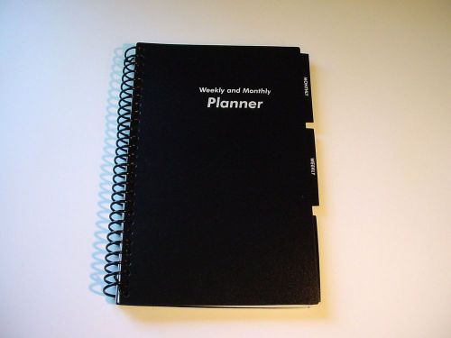 Black ~ Weekly Daily Monthly Planner ~ Appointment Book ~ Student Planner ~ New
