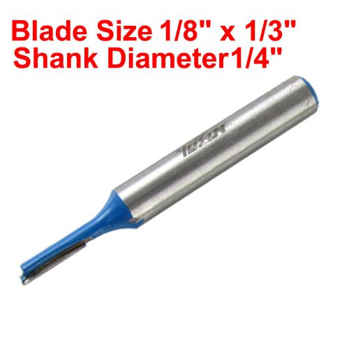 1/4&#034; Shank 1/8&#034; Dia Single Flute Mortising Straight Router Bit Cutter Tool