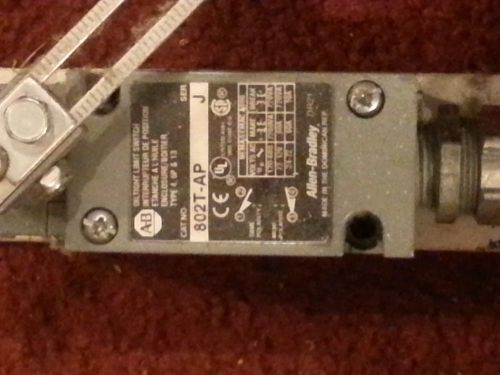 Allen Bradley 802T-AP   series J oil tight limit switch with operating head