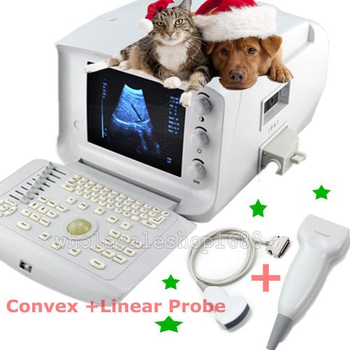 Veterinary  Ultrasound Scanner +Linear +Convex Probe+ external 3D software NEW