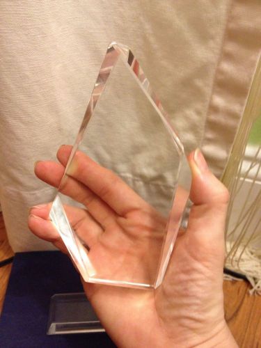 Beautiful Crystal Glass Award 6.25&#034; Tall