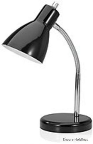 V-light VS100503BC Desk Lamp with Adjustable Metal Gooseneck Arm - Black