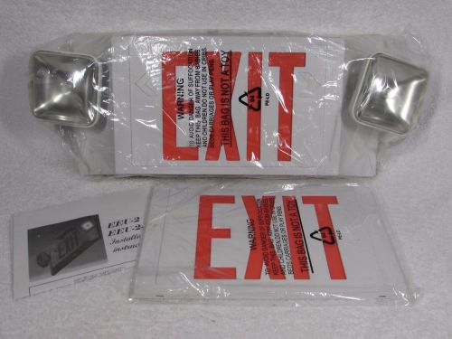 Astralite inc emergency exit lighting combo w/ red lettering lights double side for sale