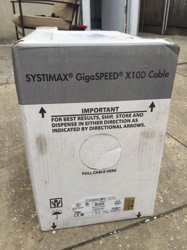 Commscope Systimax GigaSPEED X10D Communication CABLE 2091B Blue 4/23 1000FT NEW
