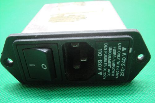 SCHAFFNER AC EMI RFI Line Filter FN 391-2 120V 250V AC Socket w/ Fuse Protect