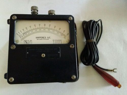WESTON 433 Amperes A.C. Meter 0-1 AMPS, 0-5 AMPS, 0-10 AMPS NICE