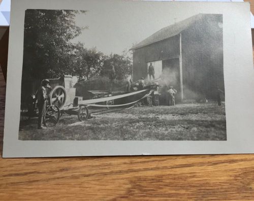 Postcard McVicker  Gearless Gas Engine Hit Miss Old Farm Antique RPPC
