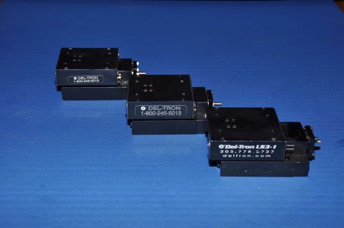 Lot of 3ea Del-Tron LRS3-1 Linear Stage Axis Actuator For Mini CNC