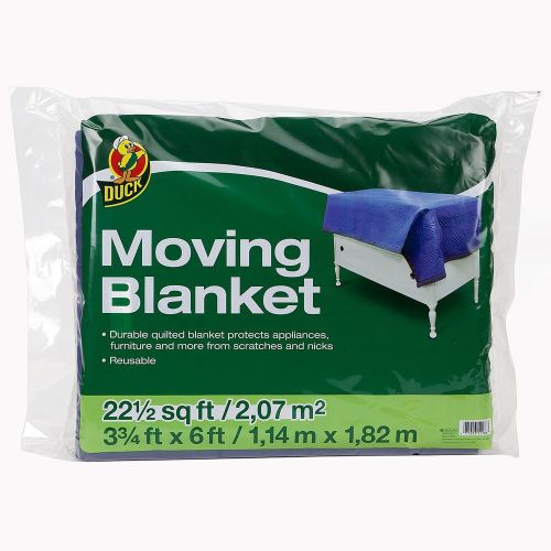 Duck Brand 280963 Heavy Duty Moving Blanket, 3.75&#039; X 6&#039;, Blue NEW Sealed
