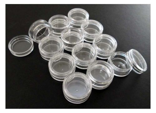 Set of 12 ToolUSA Plastic Gem Jars - 5 Ml Size