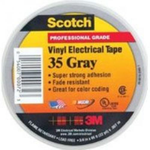 Tape elec 3/4in 66ft 7mil rubb 3m wire terminal ends 35 gray rubber 054007000723 for sale