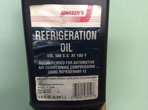 Original R12 Refrigerant Mineral Oil One quart johnsen 6912