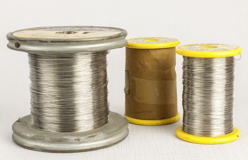 Nickel Chromium Resistance Wire Lot of 3 Assorted Spools