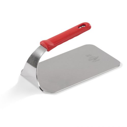 VOLLRATH FLAT BOTTOM STAINLESS STEEL STEAK WEIGHT WITH RED HANDLE - 50661