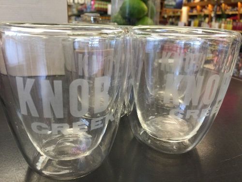 Knob Creek Bourbon Whiskey Double Wall Rock Glass 12oz Set Of 4