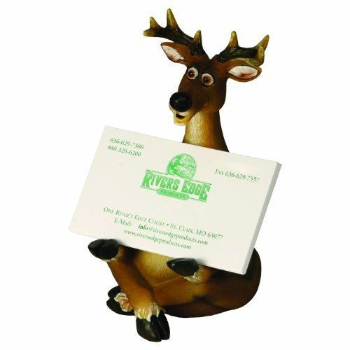 River&#039;s Edge Deer Business Card Holder, Brown