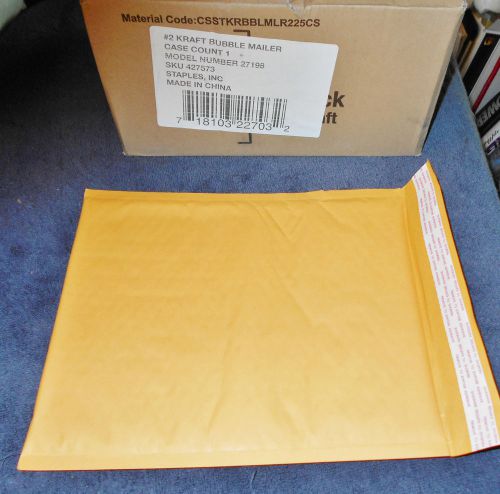 #2 GOLD KRAFT BUBBLE MAILERS 9 1/2 in X 11 1/4 in  ENVELOPES BOX of 25