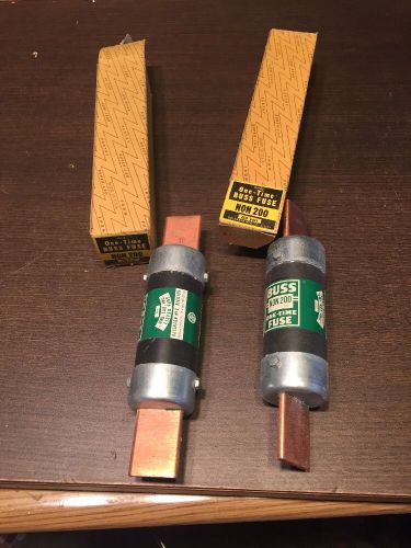 Lot Of 2 Cooper BUSSMANN Buss NON-200 Amp 250V One-Time FUSE