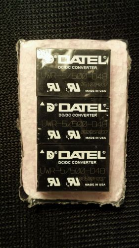 3 NEW Datel Isolated DC-DC Converter UWR-5/500-D48.   IN 9-18VDC/   OUT 5V 500mA