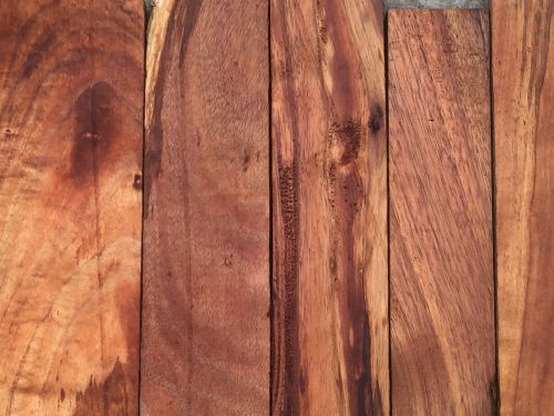 Curly Koa From Hawaii 5 Pieces 12-14&#034;x3-5x1&#034; For Fine Woodworking