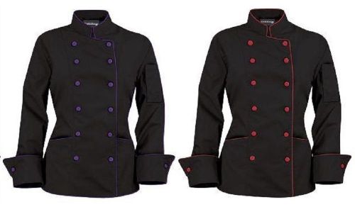 Long Sleeves Women&#039;s Ladies Chef&#039;s Coat Jacket Black