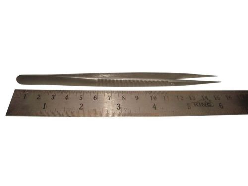 Diamond tweezer fine serrated points jewelry diamond handling tools 6-1/2inch for sale