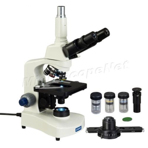 Omax phase contrast compound led siedentopf microscope+100x plan darkfield obj for sale