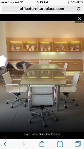 Glass  Tempered Conference Table  8 Ft By 3.5 Ft