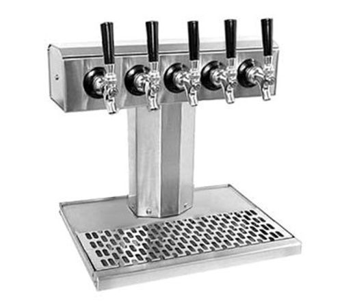 Glastender bt-5-ssr tee draft beer tower glycol-cooled (5) faucets for sale