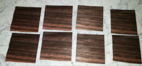 East Indian rosewood wood veneer 8 buckled pieces 4 1/2&#034; x 4 5/8&#034;  1/42&#034; thick