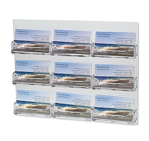Source One 9 Pocket Wall Mount Business Card Display (BC-WM-9P)