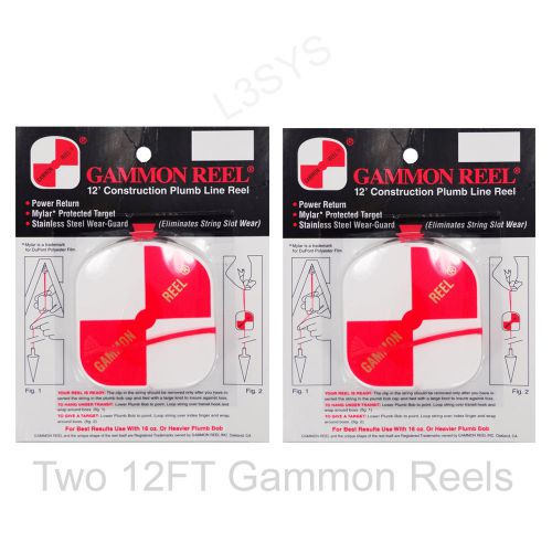New 12 Foot Gammon Reel #012 Set of 2