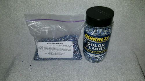 Quikrete epoxy floor coating color flakes blue mix 20c garage work shop concrete for sale