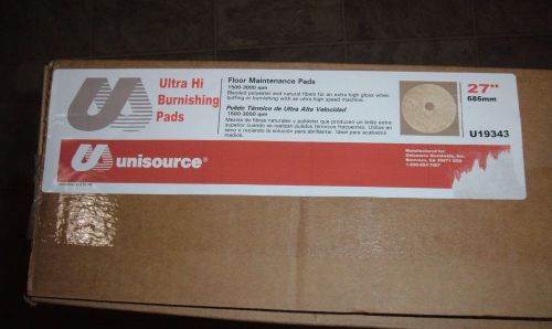 Unisource Ultra Hi Burnishing Pads for Ultra High Speed U19343 NEW 5 Pack