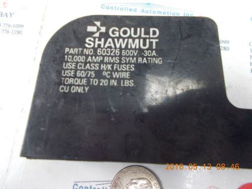 Gould Shawmut  60326 Fuse Block Holder, 600V 30A