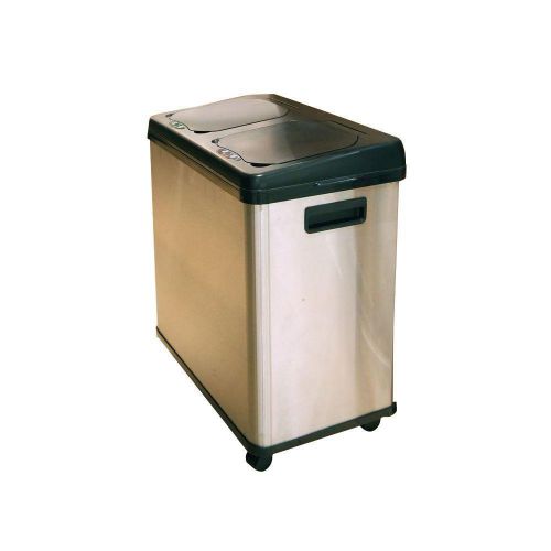Itouchless 16 gal. dual compartment touchless sensor recycle can bin stainless for sale