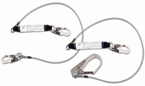 Guardian Fall Protection 01240 6-Foot Cable Lanyard with Shock Absorber