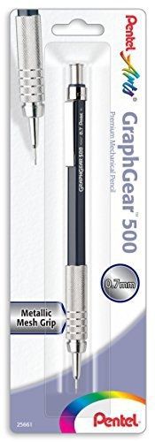 Pentel Arts GraphGear 500 Premium Drafting Pencil, 0.7mm, Blue Barrel, 1-Pack