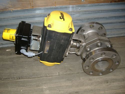 Sharpe 3&#034; 300# firesafe 2-pc 316ss ball valve w/sr actuator &amp; limit switch for sale