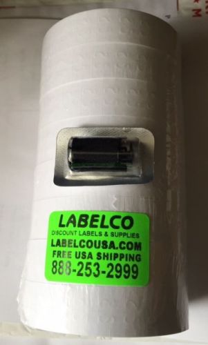 White labels 4 monarch 1130 pricer*free freight*50,000 lbls  20 rolls of 2,500 for sale
