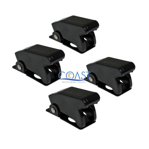 4X Car Marine Off Road Safe Flip Toggle Switch Safety Cover Guard - Black