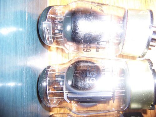 pair of Peavey 6550 vacuum tubes