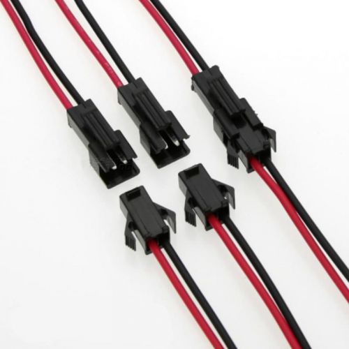 4 Sets 2P 10cm SM Connector Plug Wire Cable Female to Male ( 4 Female + 4 Male)