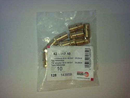 Pack of 10 ABICOR BINZEL 142.0117.10 Tip Adapter M 8 / M10X1 23.2mm