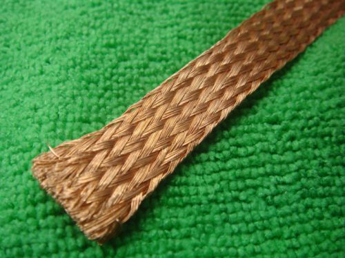 50m x 15mm 0.6&#034; Copper Braided Cable Wire Cover Sleeve
