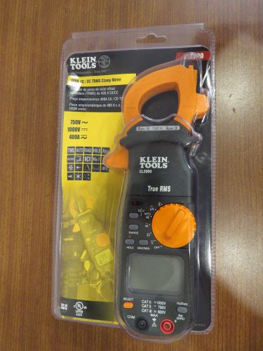 NEW OPENED Klein Tools CL2000 400A AC/DC True RMS Clamp Meter 750v 0315x-c1