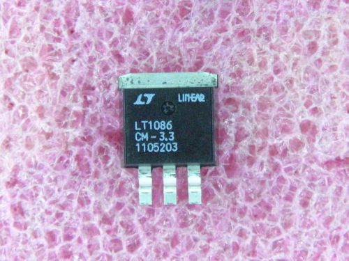 Linear Tech LT1086CM-3.3#TR Low Dropout 3.3V 1.5A Regulator, TO-263, Qty.5